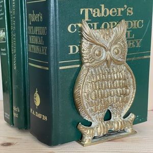 Pair of Brass Owl Book Ends